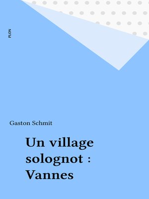 cover image of Un village solognot